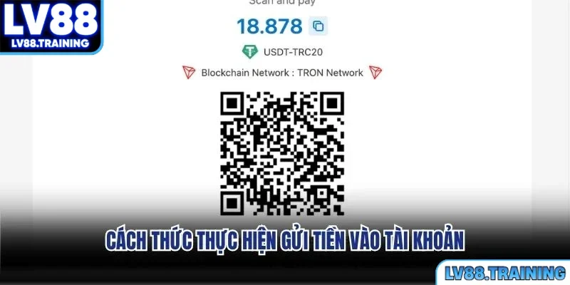 Cách thức thực hiện gửi tiền vào tài khoản