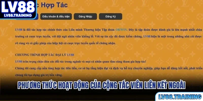 Phương thức hoạt động của cộng tác viên liên kết ngoài
